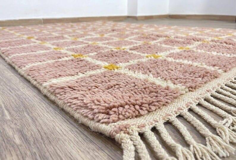 Authentic handwoven natural wool rug size 150/250 cm