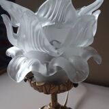 Bronze lampshade in the shape of a rose