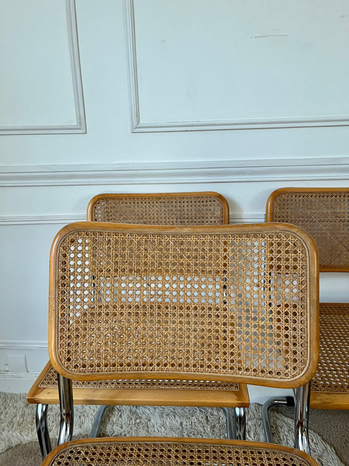 Set of 4 Cesca B32 chairs