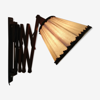 Scandinavian teak scissor lamp