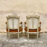 Pair of Louis XVI style armchairs
