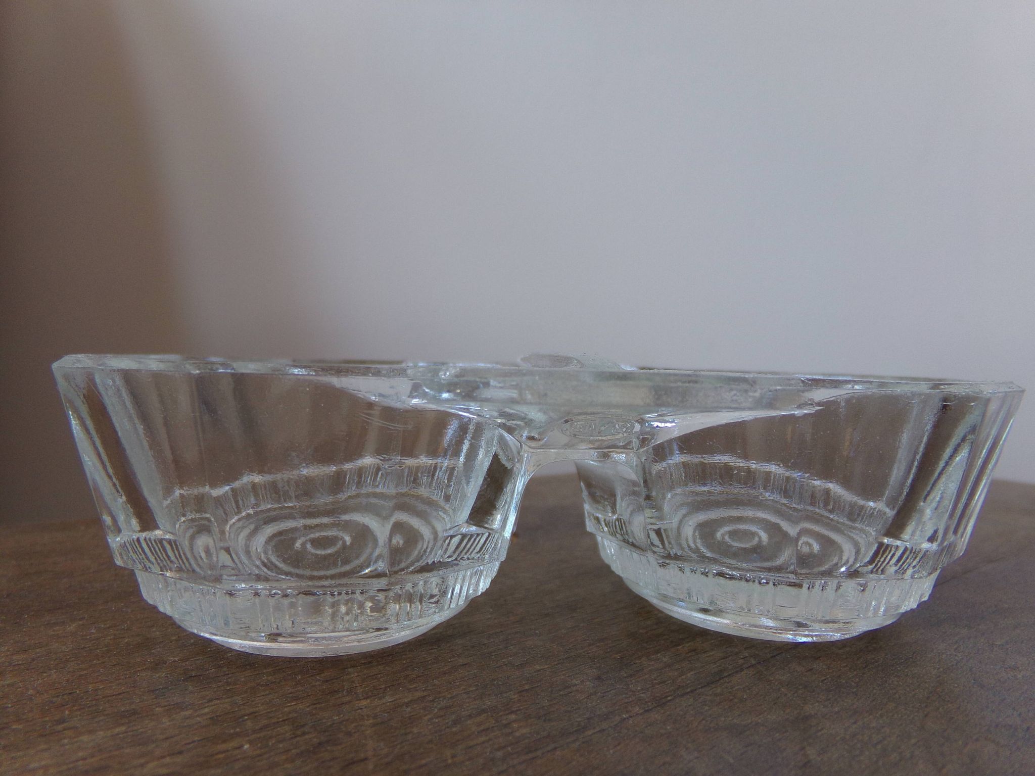 Salière poivrière en verre