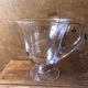 Old pitcher service and 5 foot glasses in engraved glass vintage table art