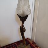 Maurice Bouval art nouveau lamp