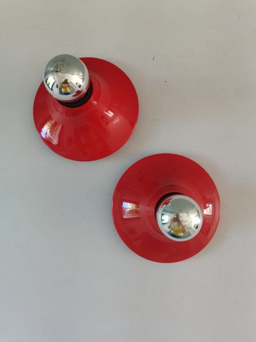 Pair of wall lamps Artemide "Teti" Vico Magistretti