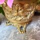 Pair of caches pots in brass repelled nineteenth century