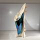 Iridescent free-form sculptural ceramic vase