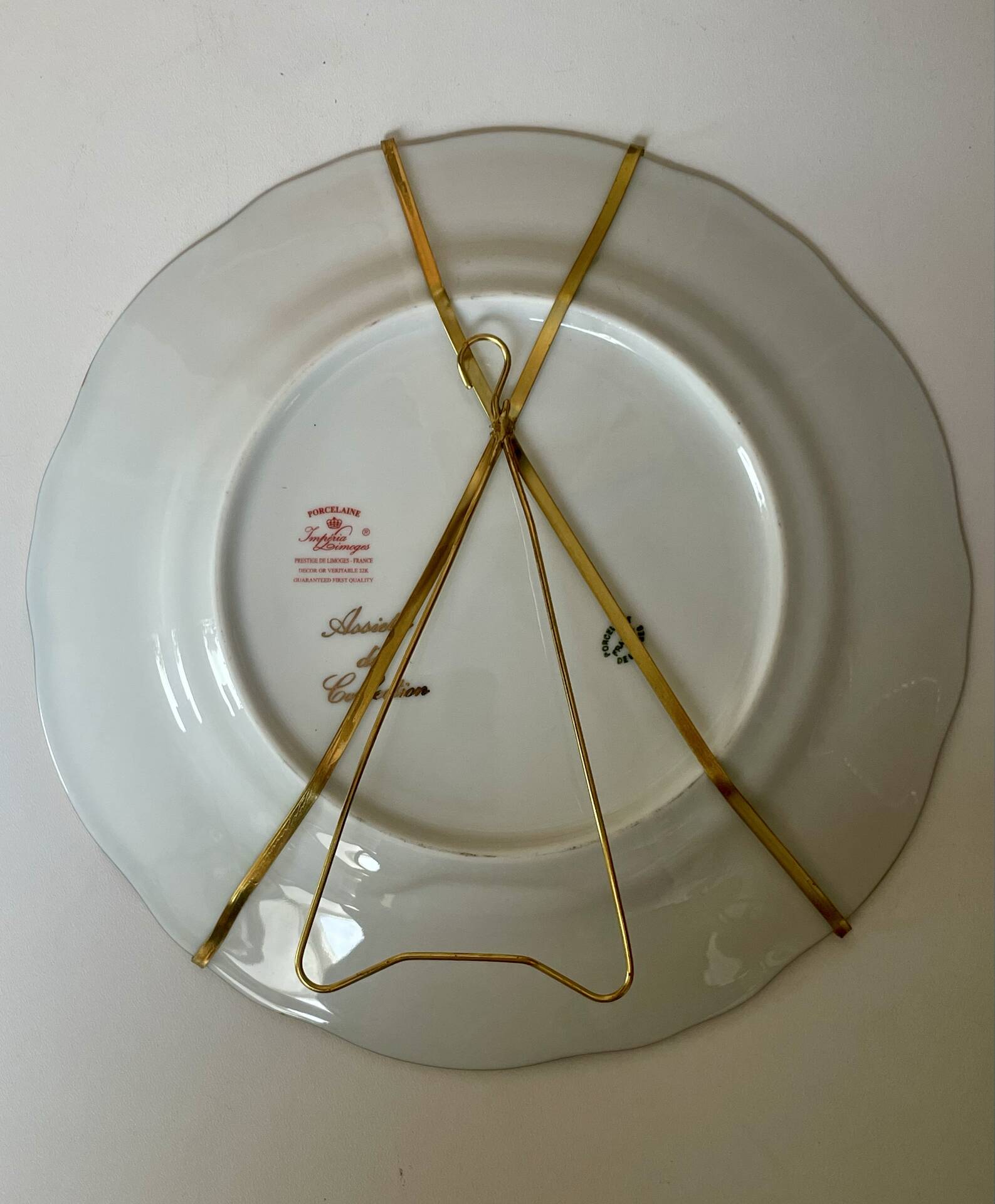 Decorative plate collection limoges. prestige de limoges - france