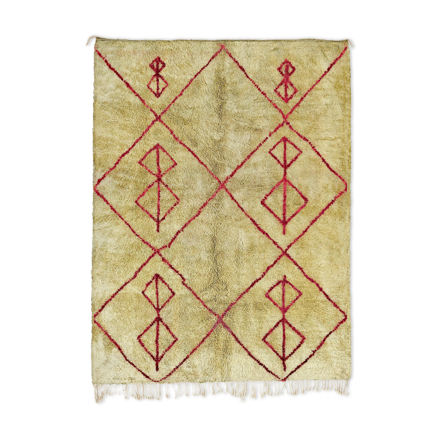 Modern Moroccan carpet green contemporary art 280x370cm