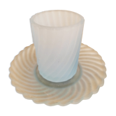 Carafe et gobelet en verre dépoli