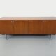 Vintage modernist enfilade in rosewood and chrome metal from the 60s and 70s.