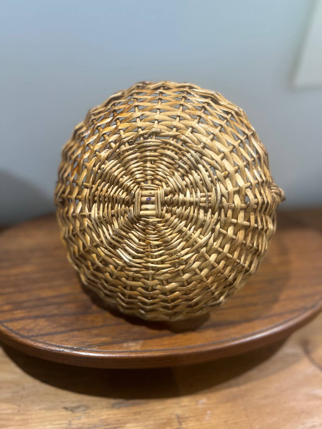 Small wicker basket table decoration