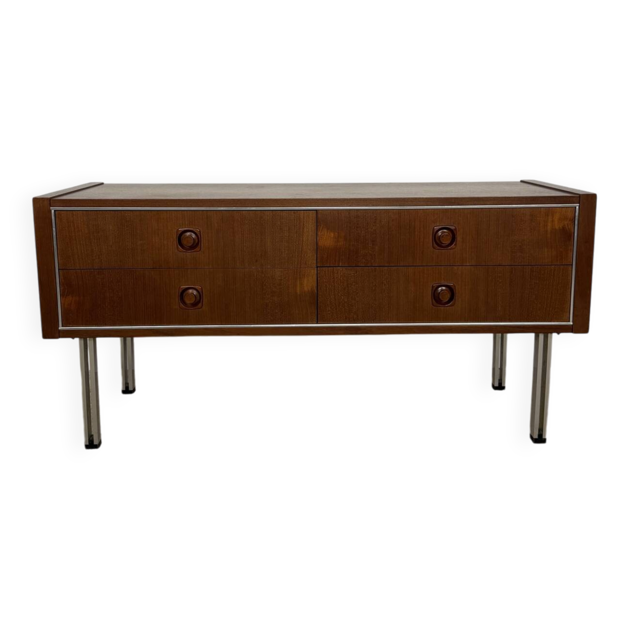 Enfilade basse vintage 4 tiroirs – années 70