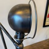 Jieldé lamp 2 arms 40+25cm industrial graphite Jean Louis Domecq 1950