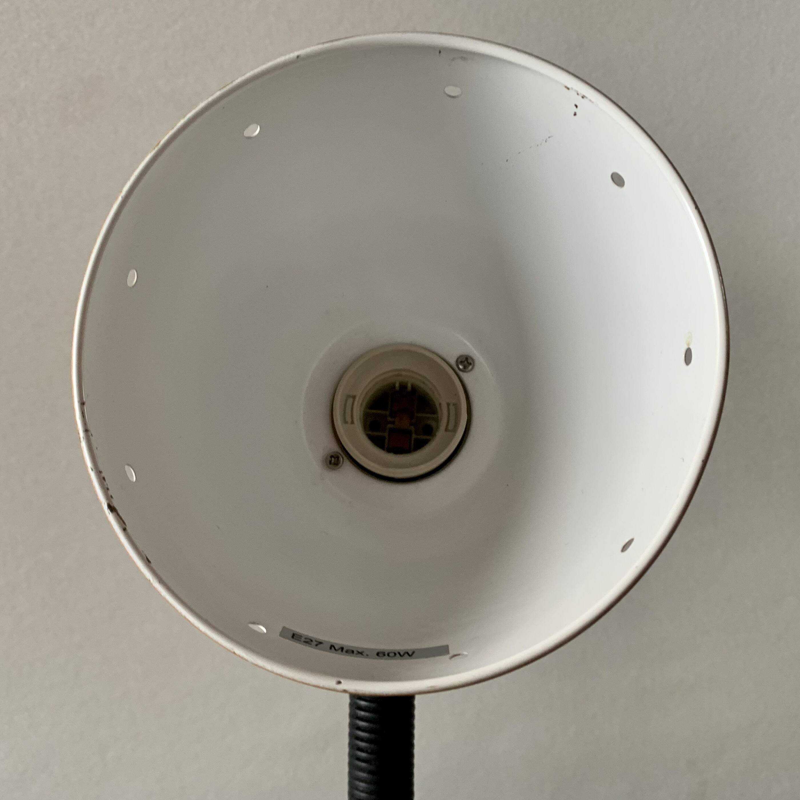 Vintage orange painted metal desk lamp