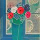 Albert zavaro : le bouquet à la fenêtre - lithographie originale signée