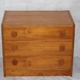 Small vintage Scandinavian pine chest of drawers