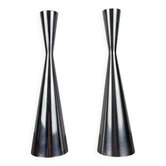 Steel Candle Holder Duo by Erika Pekkari