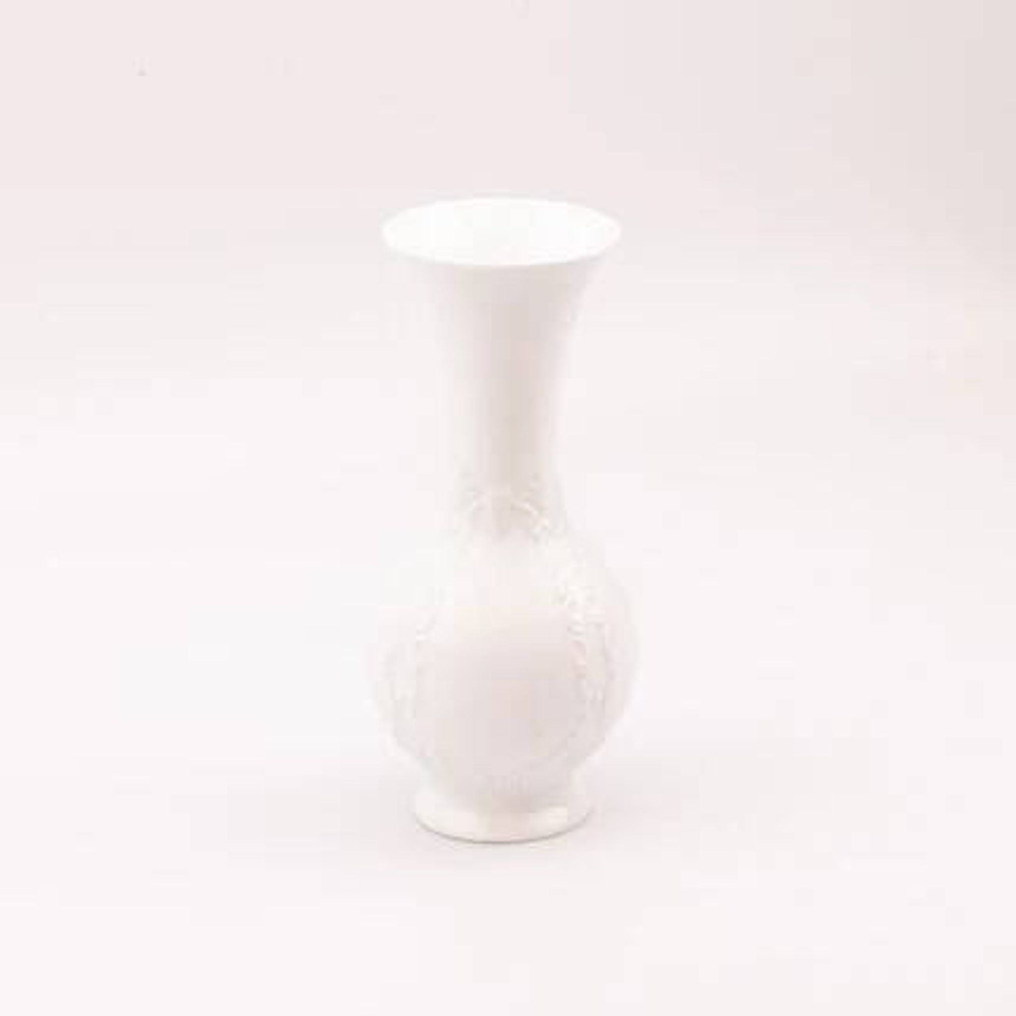 Vintage white porcelain vase Royal Porzellan Royal Bavaria KPM with textured patterns.