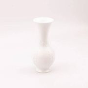 Vintage white porcelain vase Royal Porzellan Royal Bavaria KPM with textured patterns.