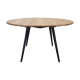 Ercol round drop leaf dining table - black leg, 1960