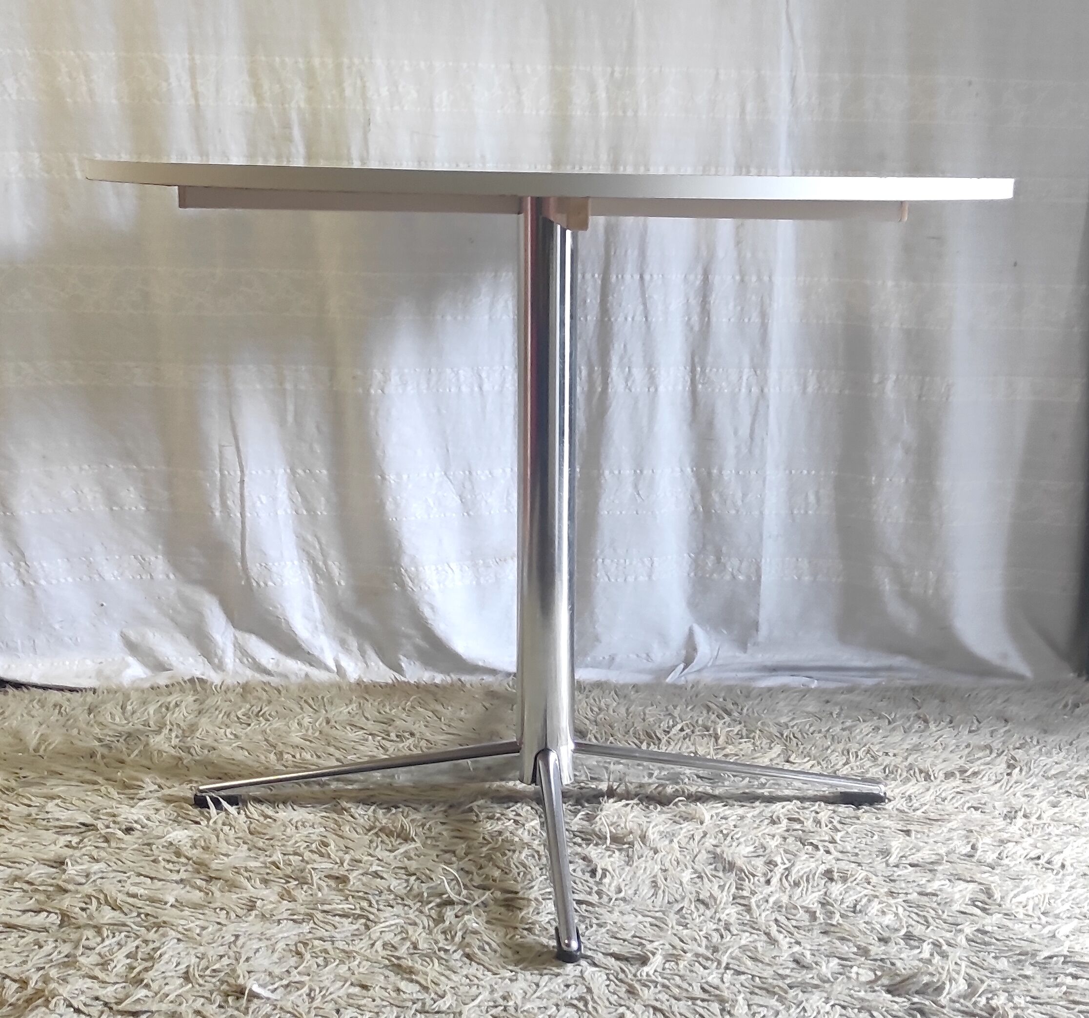 Dining table design chrome metal and formica – 70s