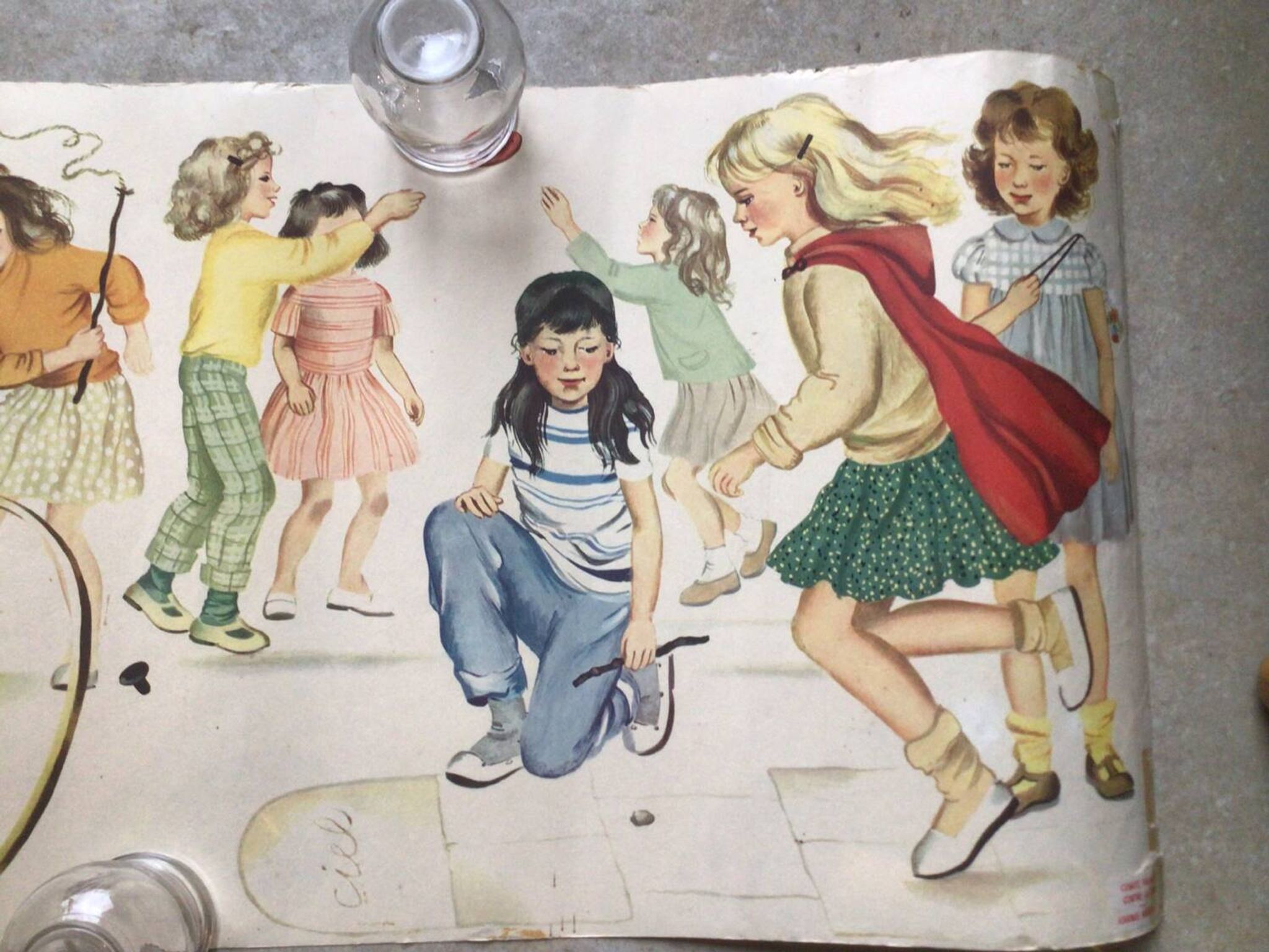 Vintage school girl poster