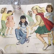 Vintage school girl poster