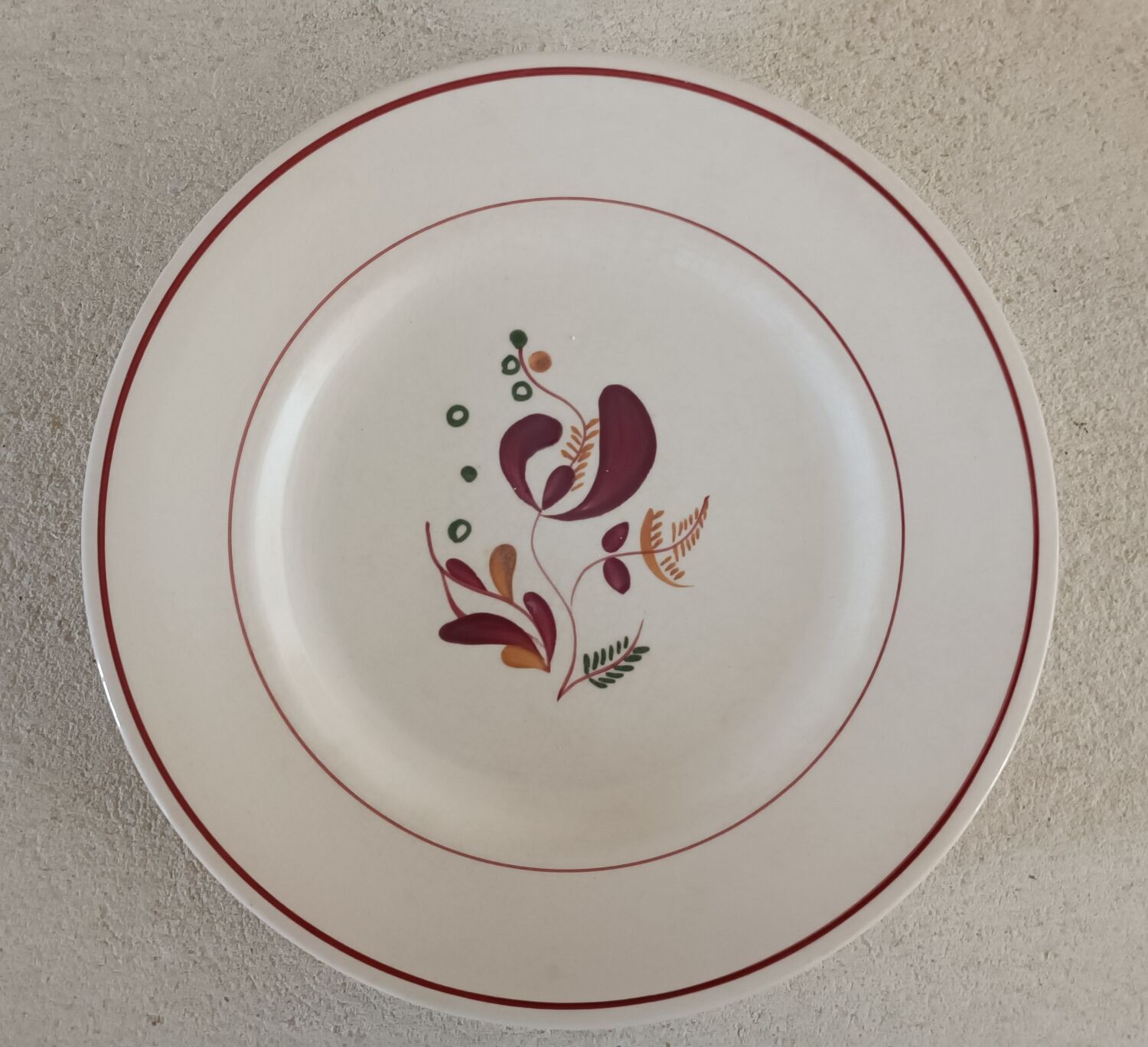 2 dishes and 1 plate iron earth Salins