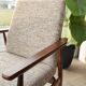 Scandinavian coffee brown armchair by H.Lis