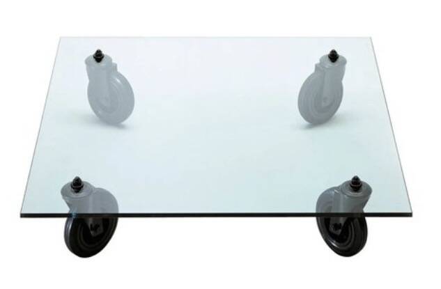 FontanaArte Coffee Table Table with Wheels 100x100cm