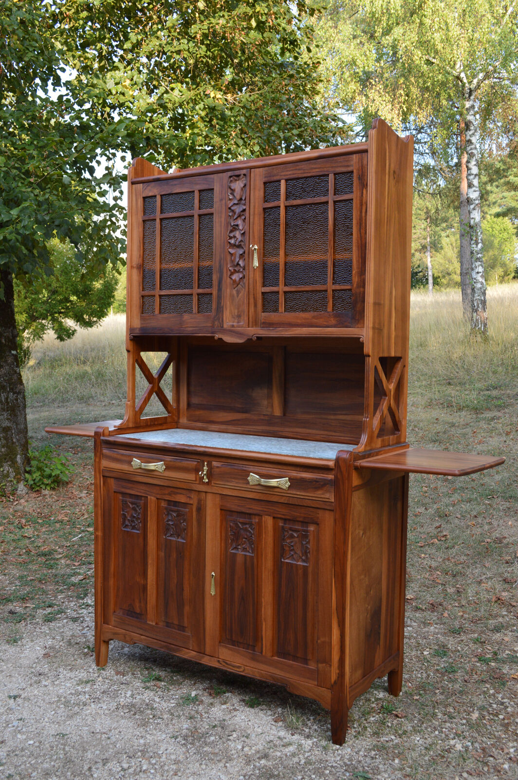 Art nouveau buffet by la ruche en merisier sculpté, 1911