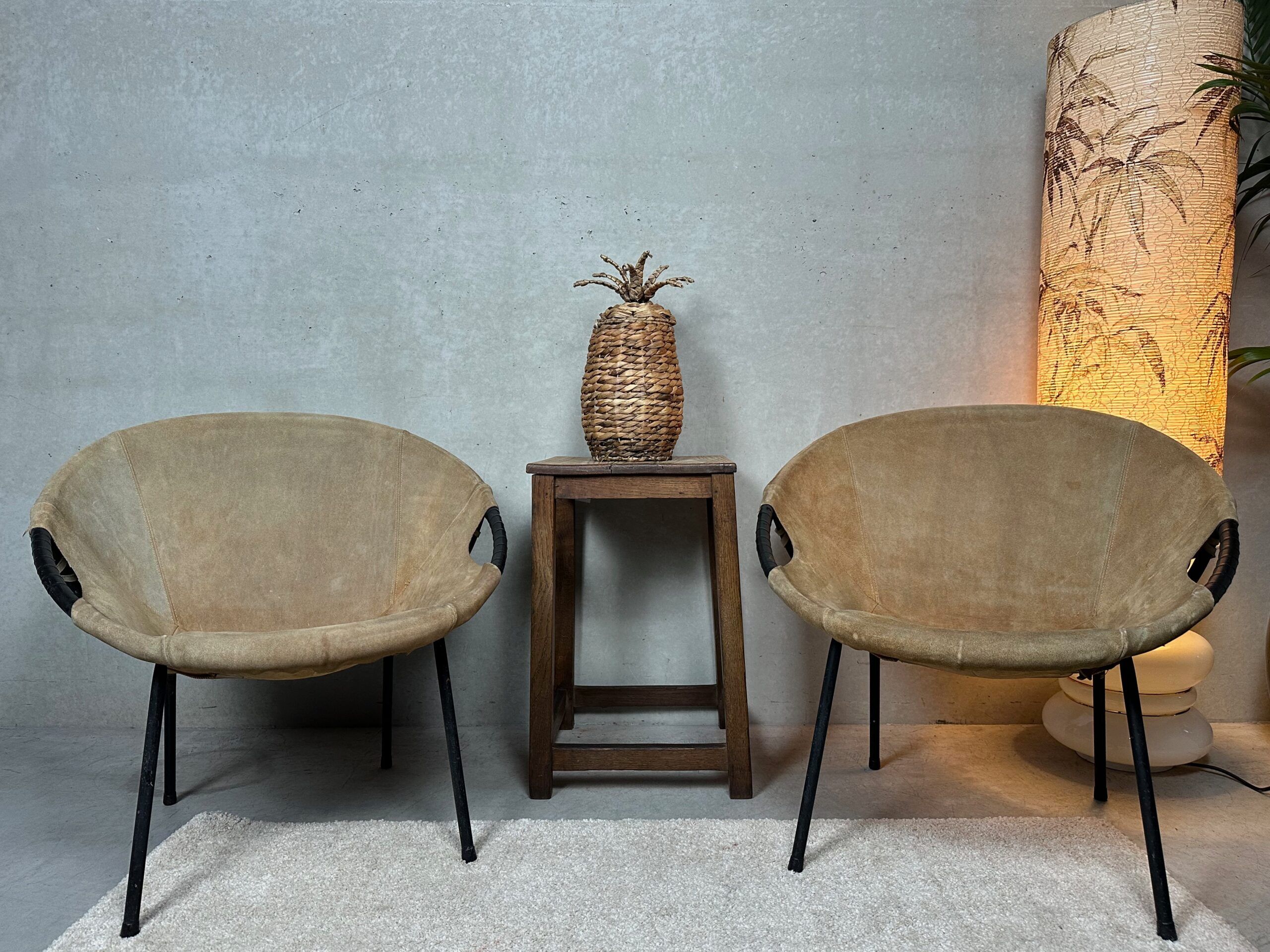 2x vintage balloon chairs – Lusch Erzeugnis – 1960s