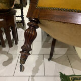 Antique armchair, Voltaire, styled swan neck restoration