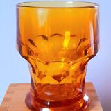 Amber glasses Italy 1970