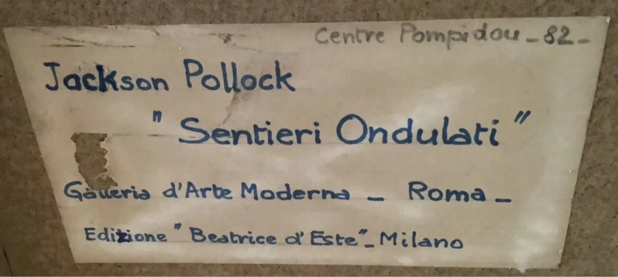 Pollock vintage poster from the 80s.