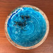 Rimini Blue Candle Holder in Mid-Century Ceramic by Aldo Londi for Bitossi, Italy, 1960s
