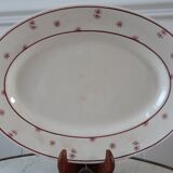 Plat ovale Digoin Sarreguemines modèle "Andrée" années 40