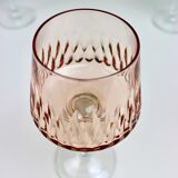 Set of 6 Bohemian crystal wine glasses