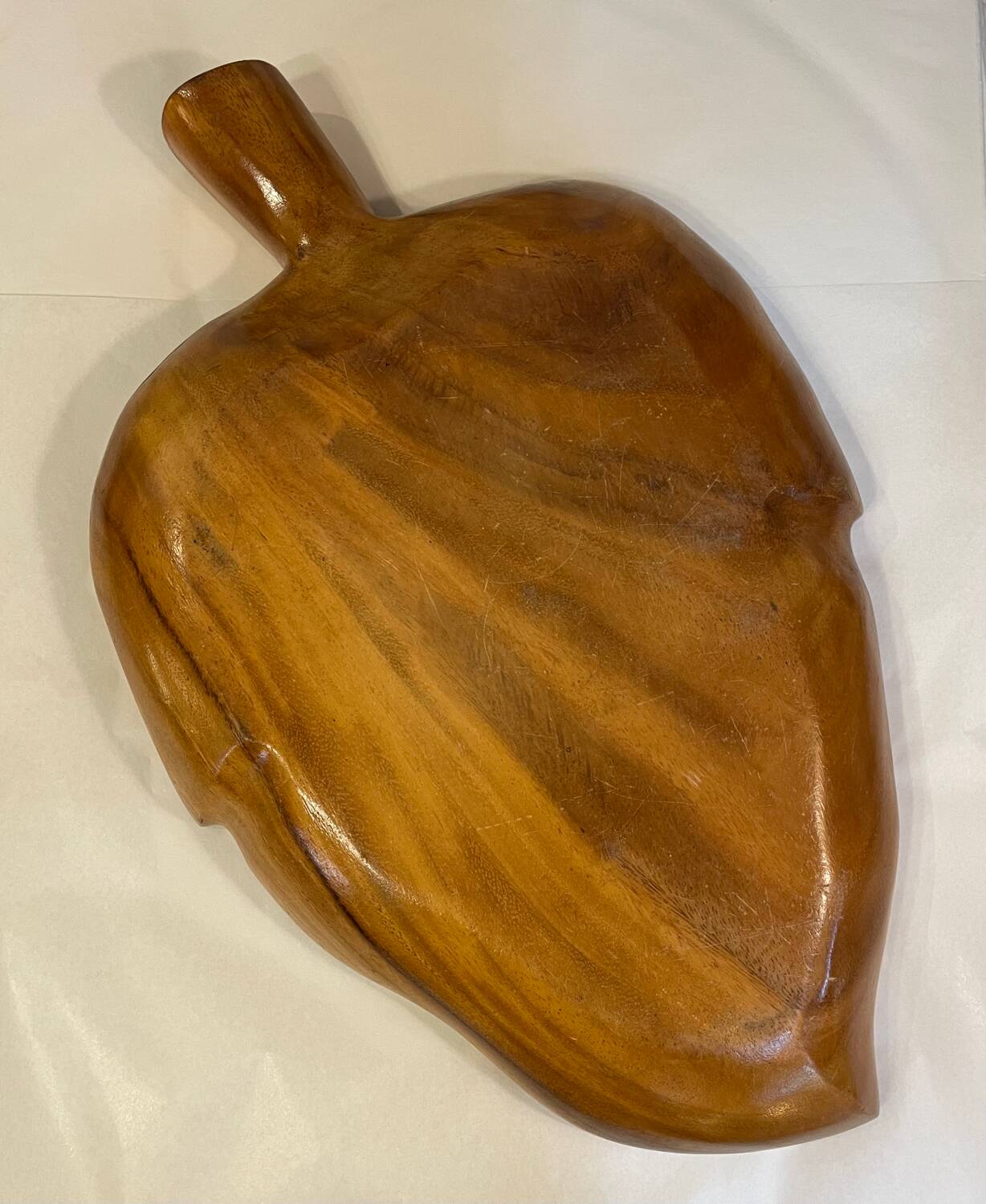 Olive wood fruit bowl