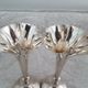 Pair of tulip vases flared collar late 19th century silver goldsmith punches