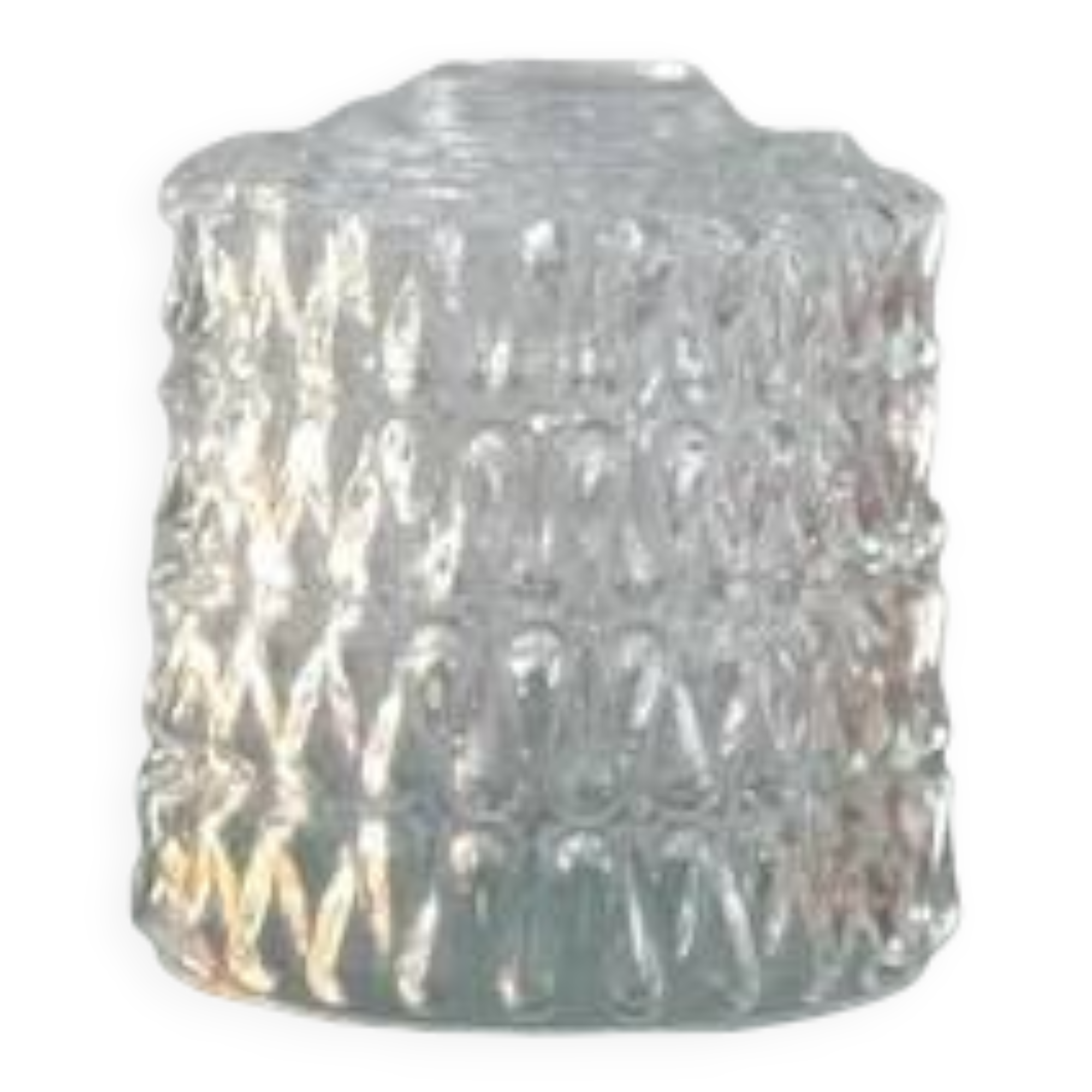 Retro transparent glass lampshade from the 60s