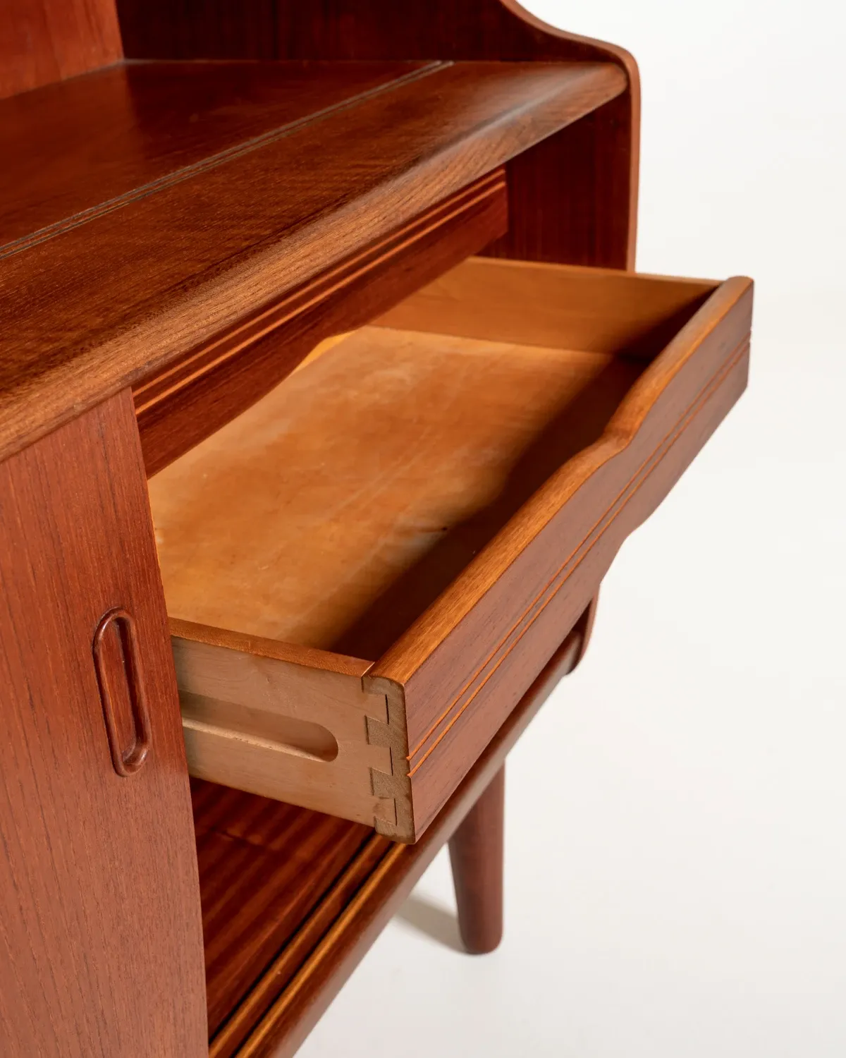 Danish Teak Highboard with Bar Cabinet