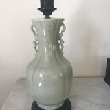 Lampe en céramique vintage vert céladon