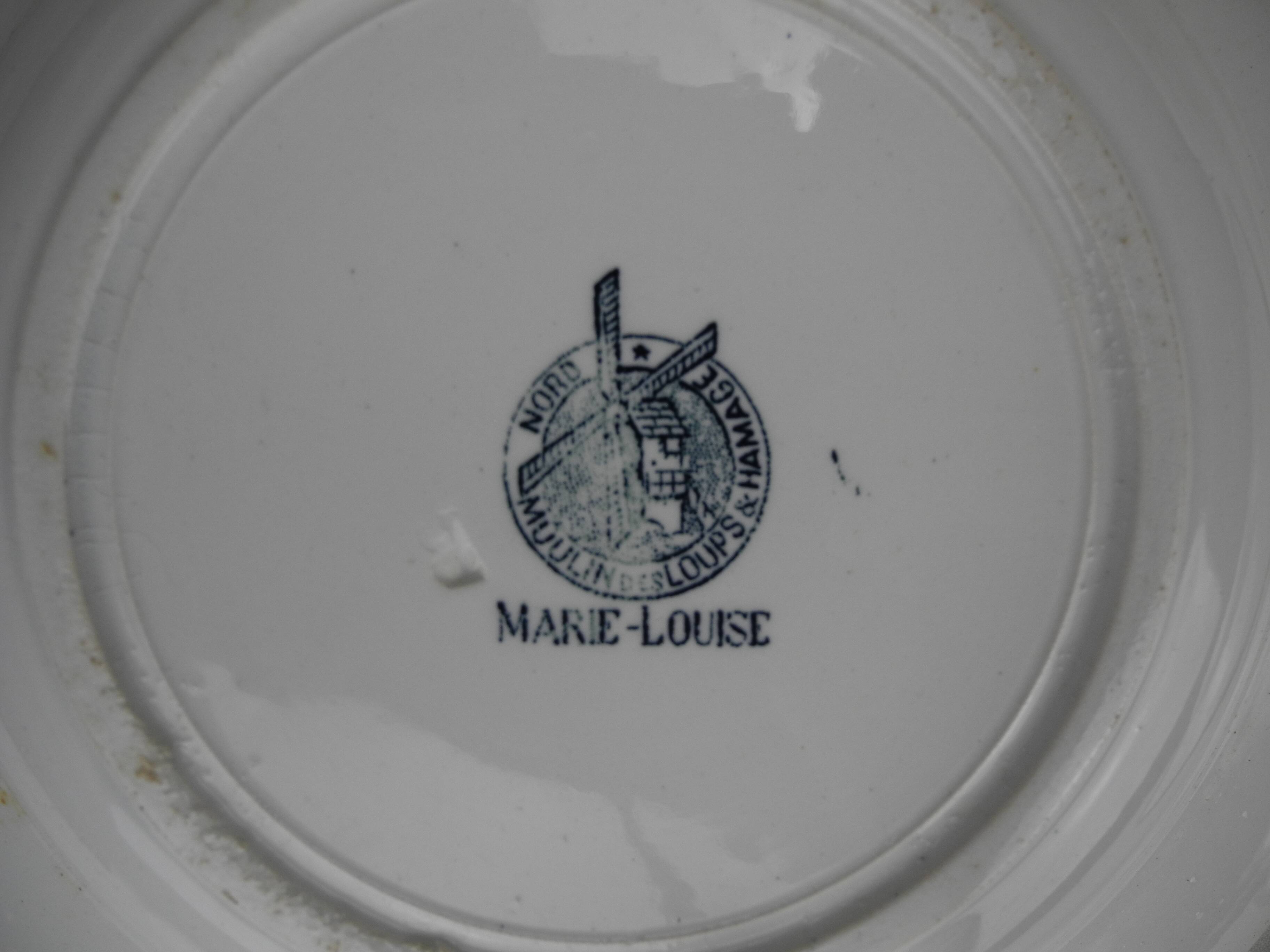 4 Moulin Loups Marie Louise french soup plates