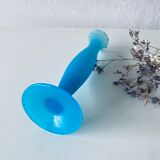Old vase in blue opaline