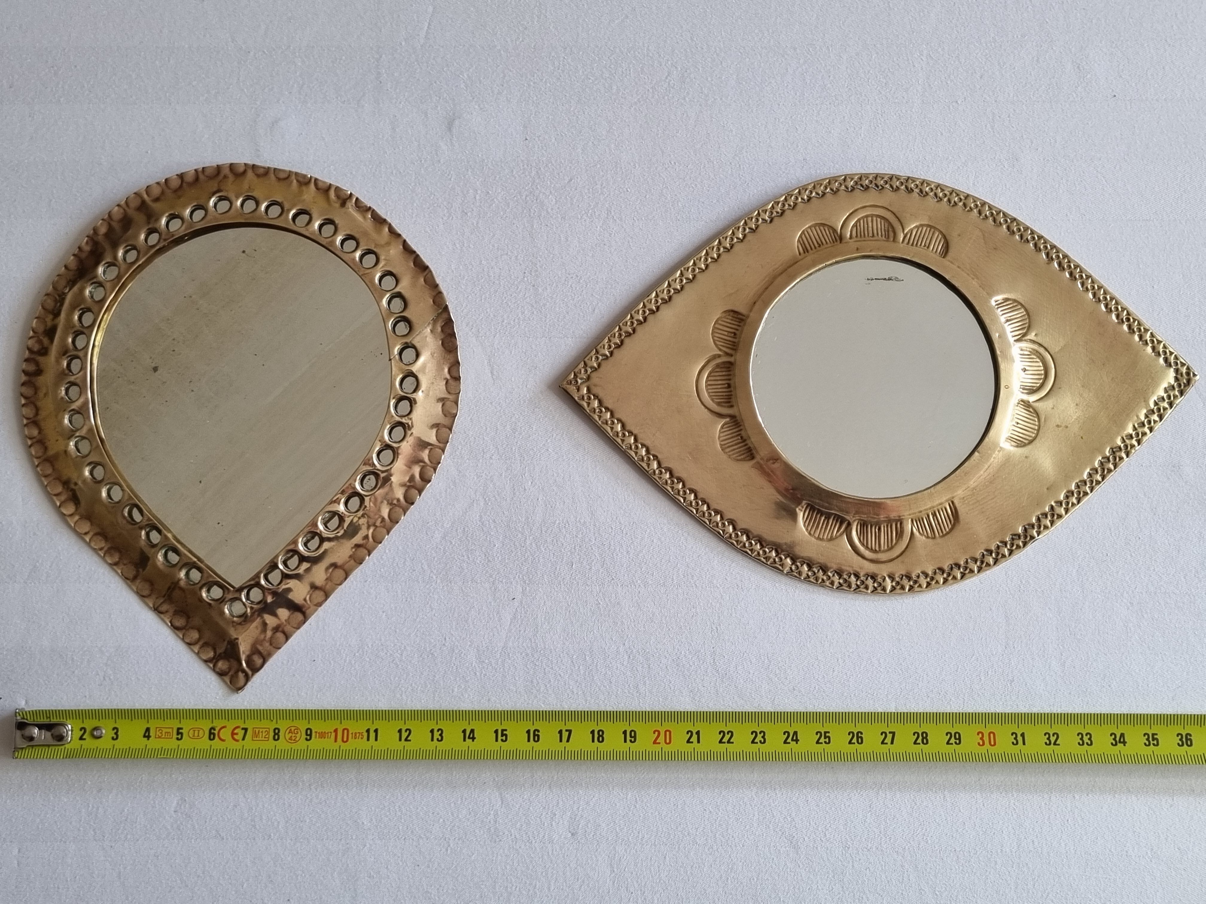 Set of two vintage Moroccan mirrors, 19 cm