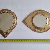 Set of two vintage Moroccan mirrors, 19 cm