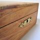 Wooden jewel box with patinated mirror early 20th century