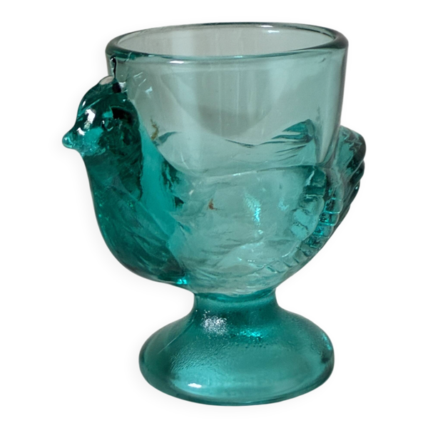 Coquetier poule en verre